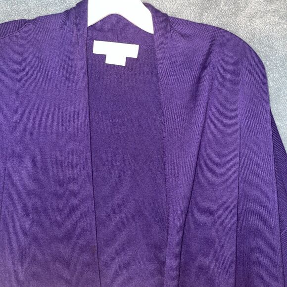 Michael Kors Cardigan Womens Size 1X Purple Open Front Sweater Cardigancore - Picture 4 of 10